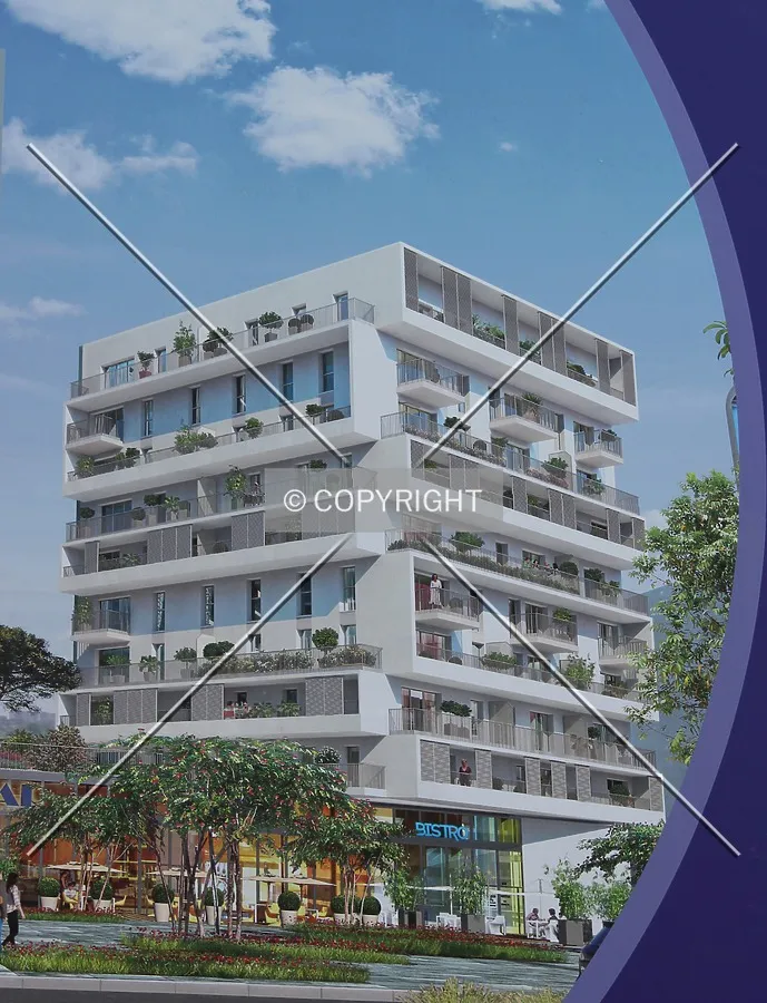 Rendering displayed at the construction site.