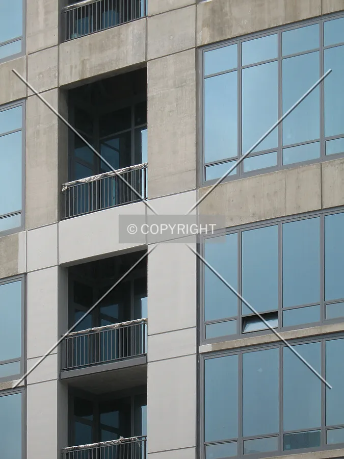 Partially painted facade