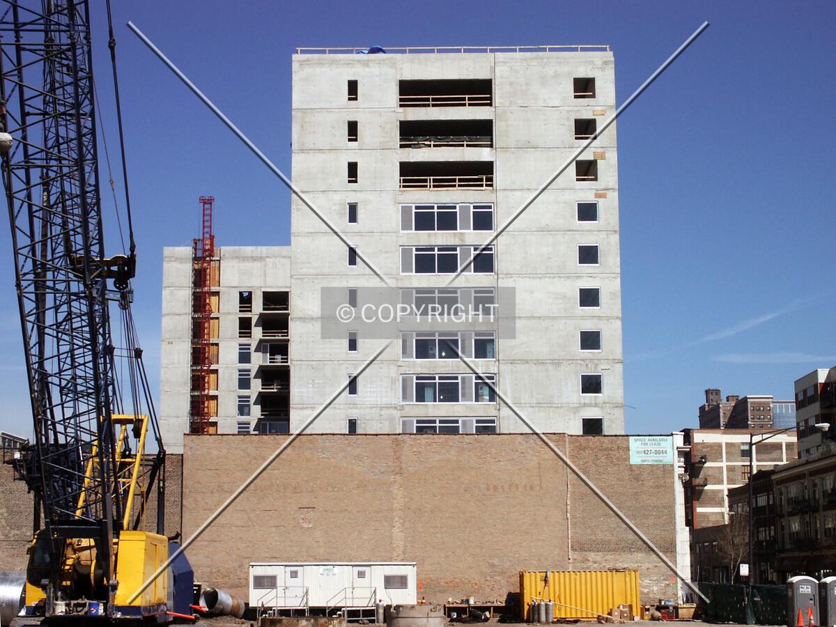 Looking north across the 1720 South Michigan construction site