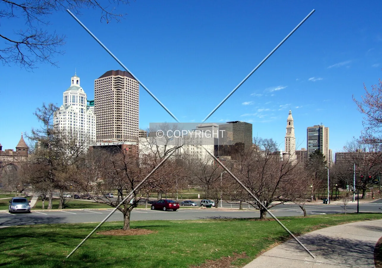 View northeast from Bushnell Park