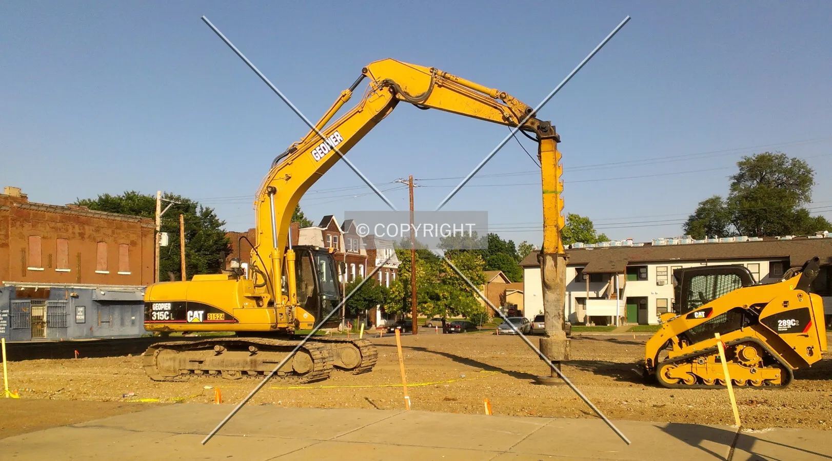 View from the west during site work; September 4, 2013
