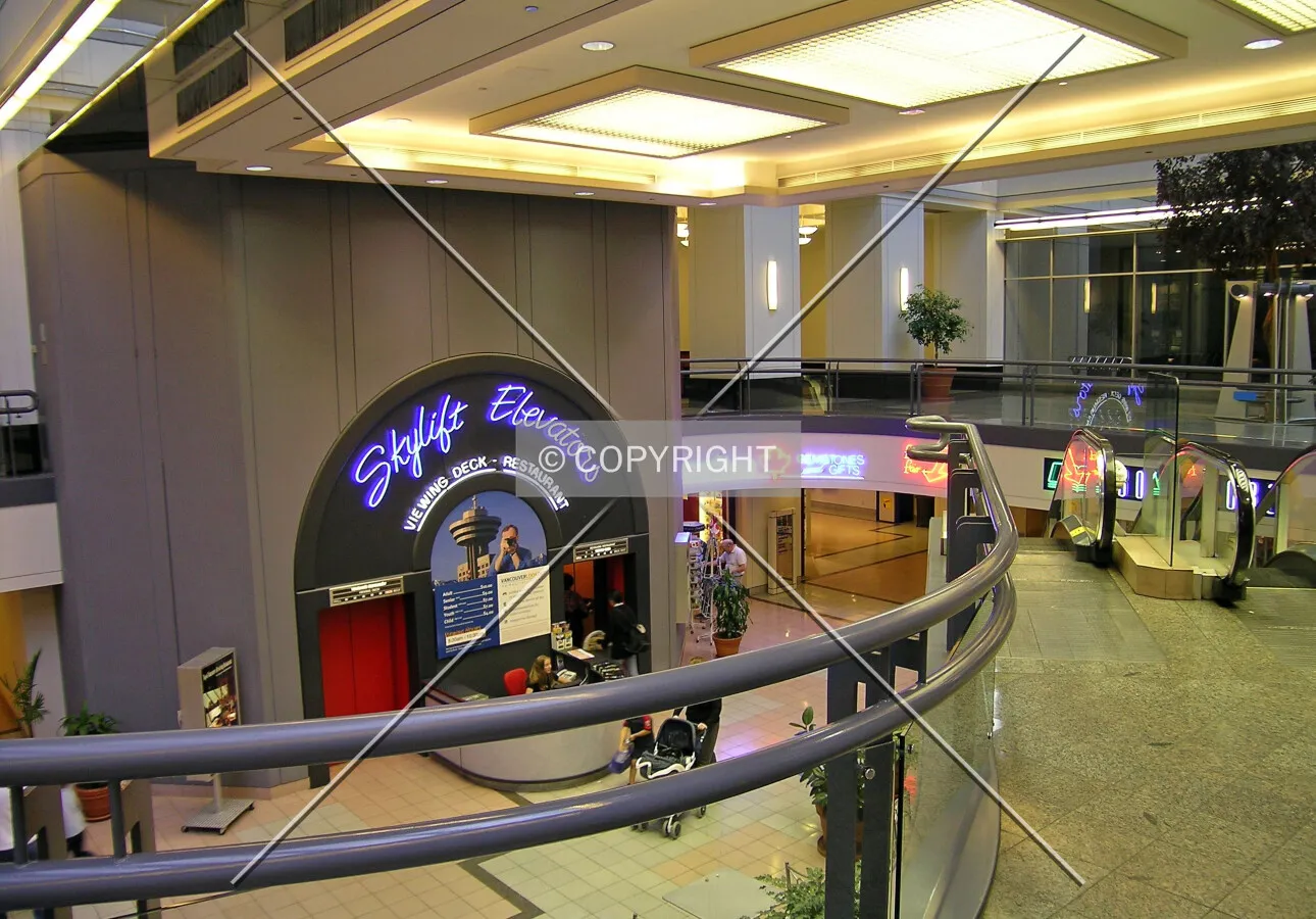Inside the building, entrance area