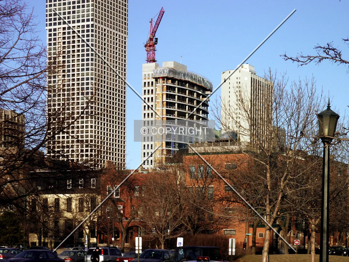 Looking northeast from Wells Street