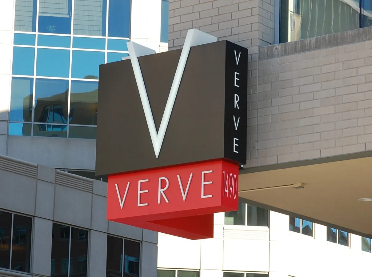 Sign over the north corner