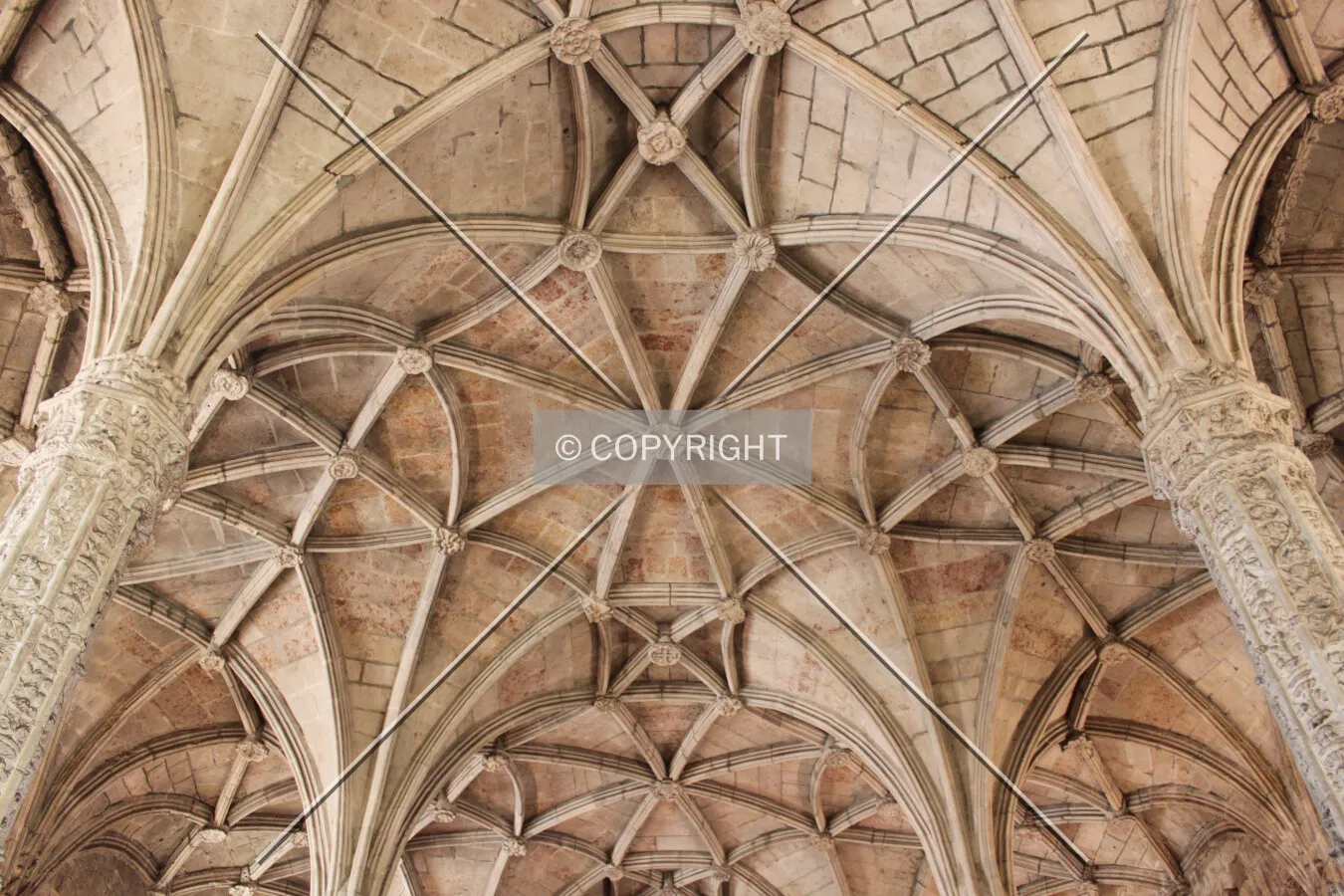 Detail of the ceiling of the church