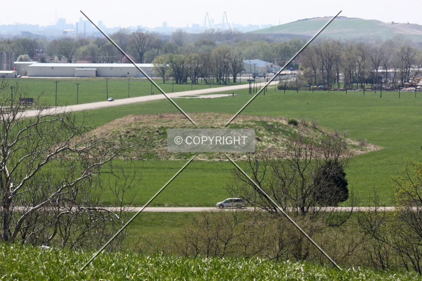 View from the top of Monk Mound to the east; April 18, 2014