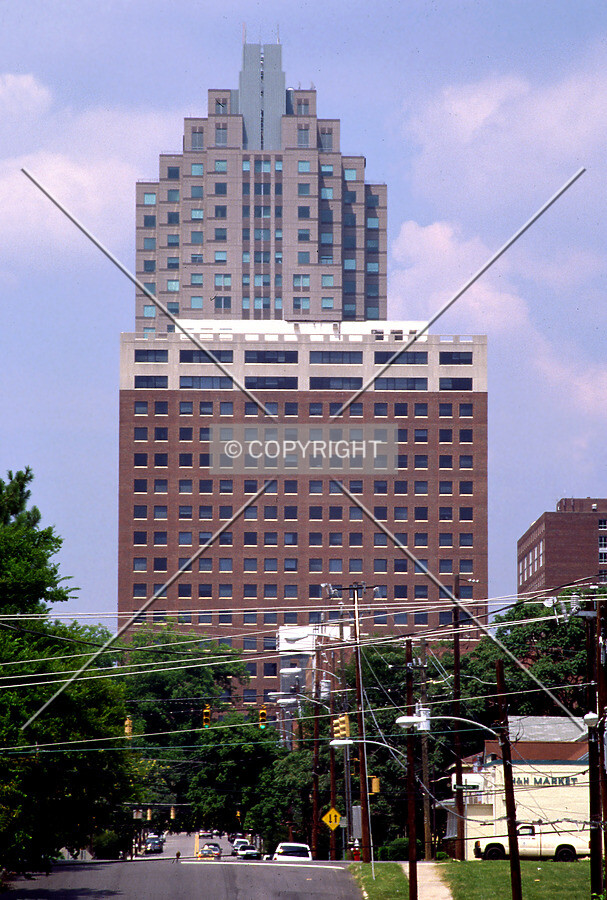 View from the east along Cabarrus Street
