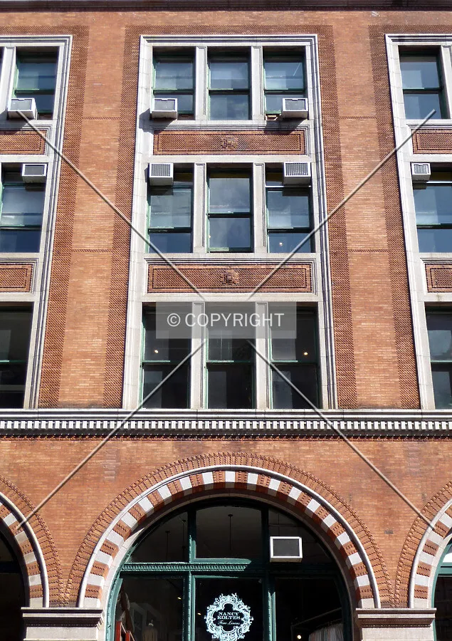 Windows and arch on the west facade