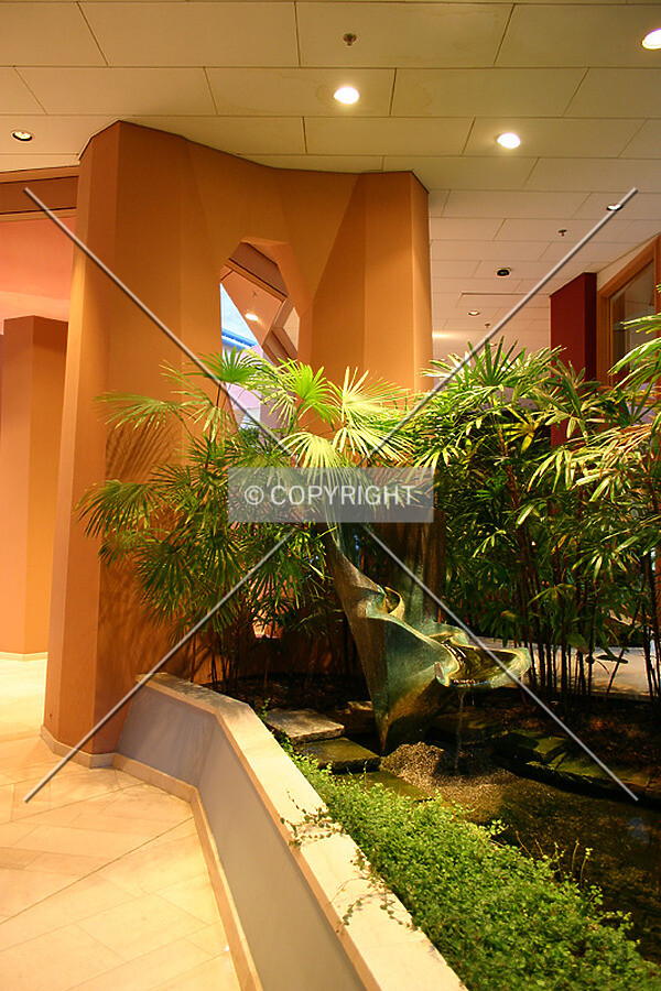 Small pond on the ground floor