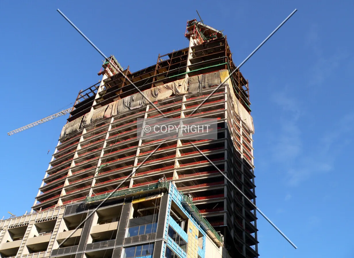 View up the southeast corner