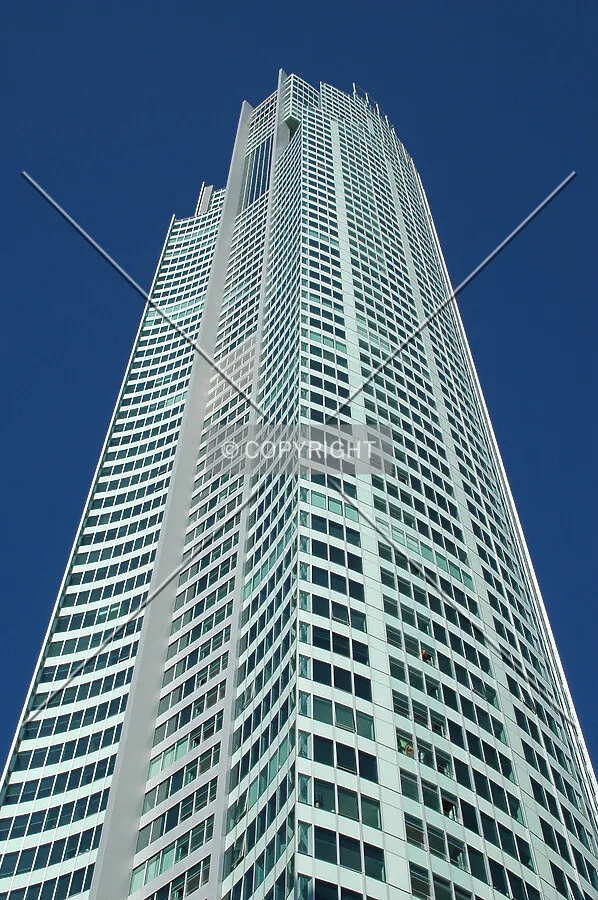 Looking up the northwest corner