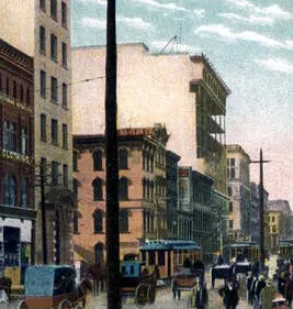 Vintage view from the east during construction