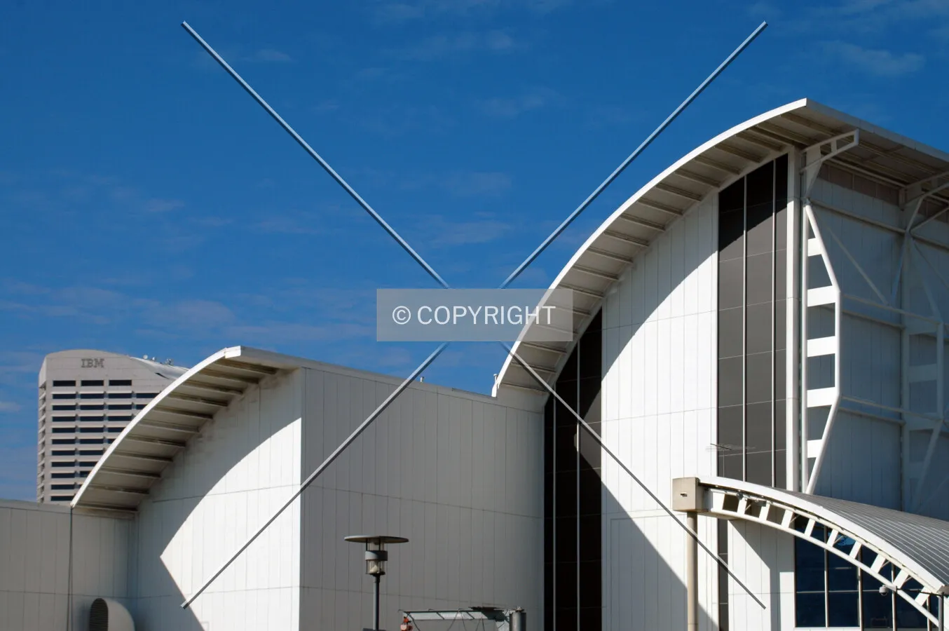 Curved roofs on the north side
