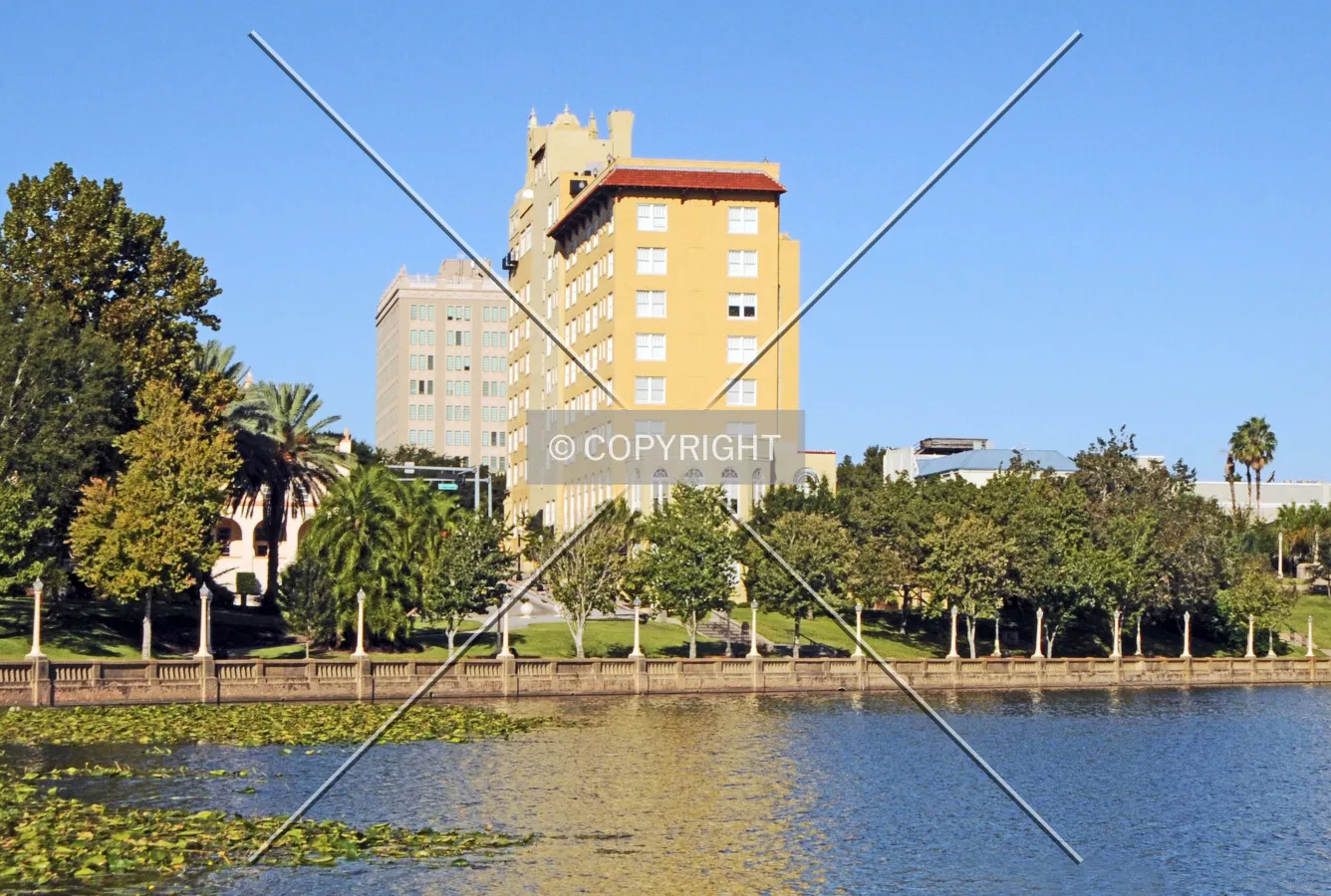View from the east across Lake Mirror
