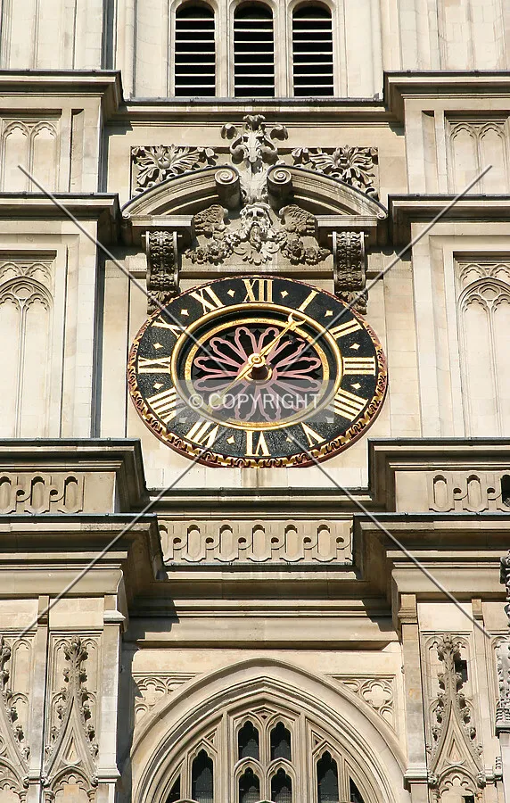 Clock face on the north tower