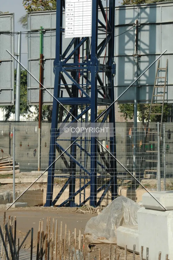 Base of the tower crane