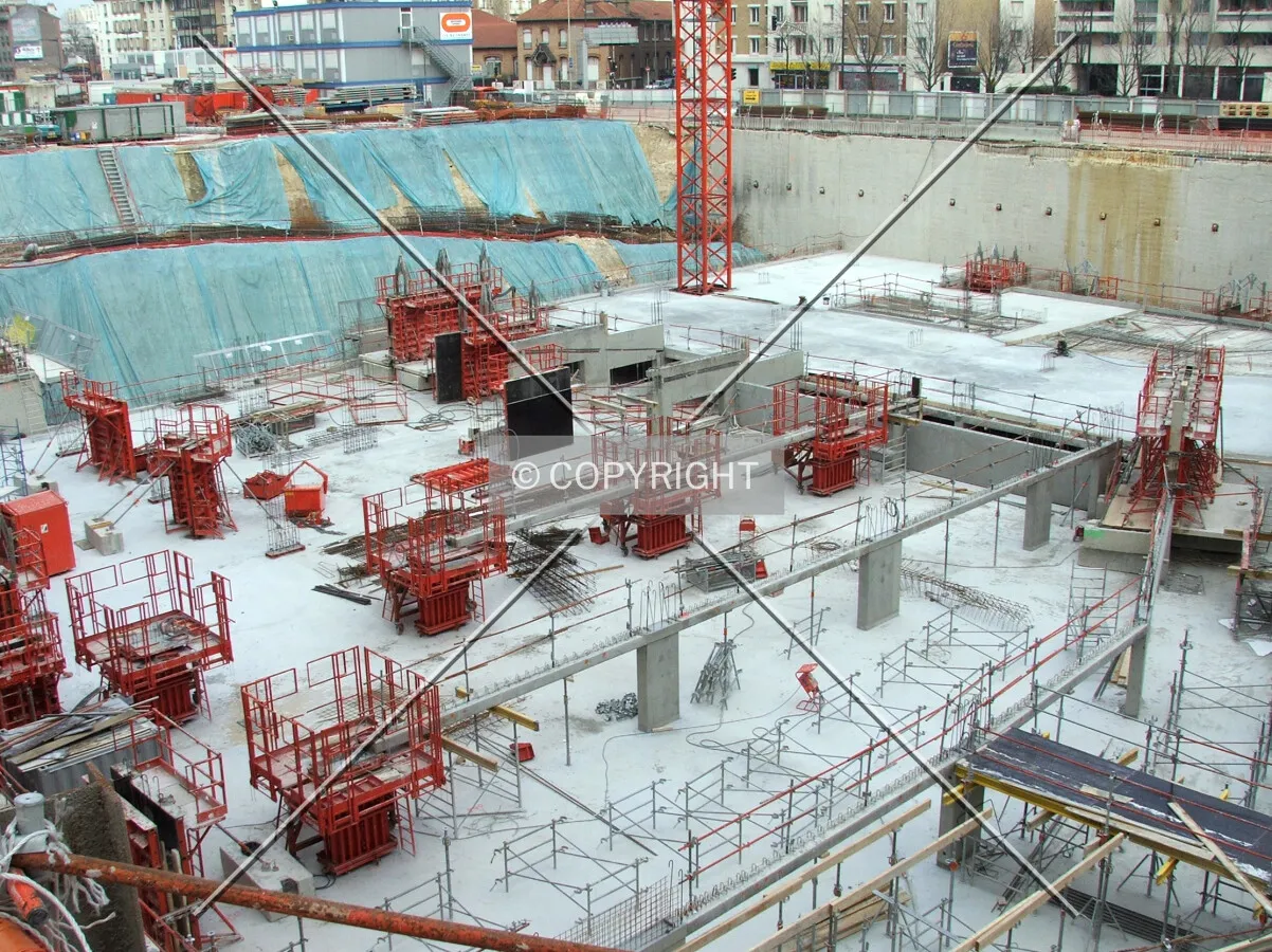 View of the construction site