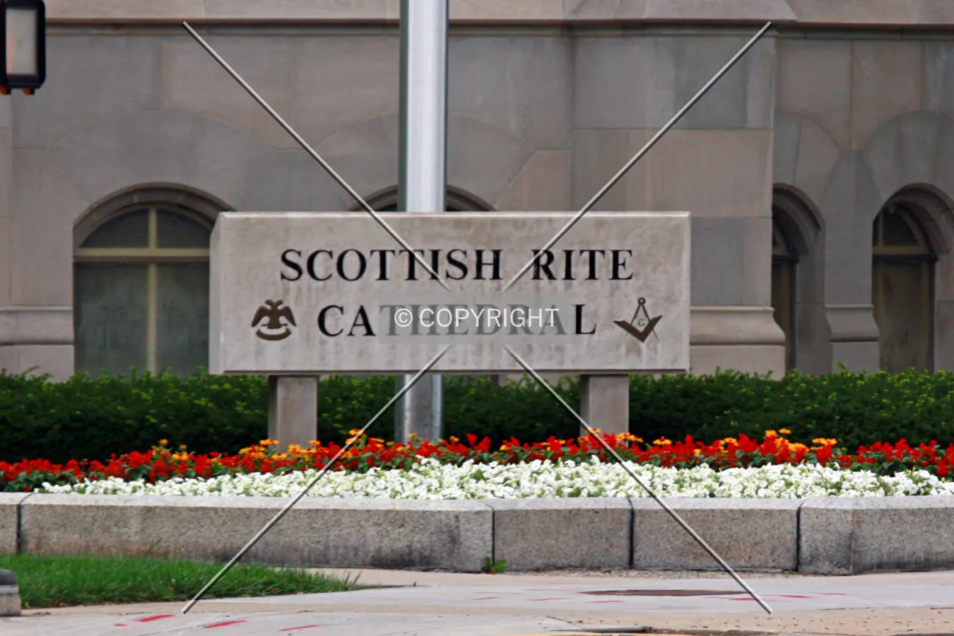 Sign on the southeast corner; June 27, 2015