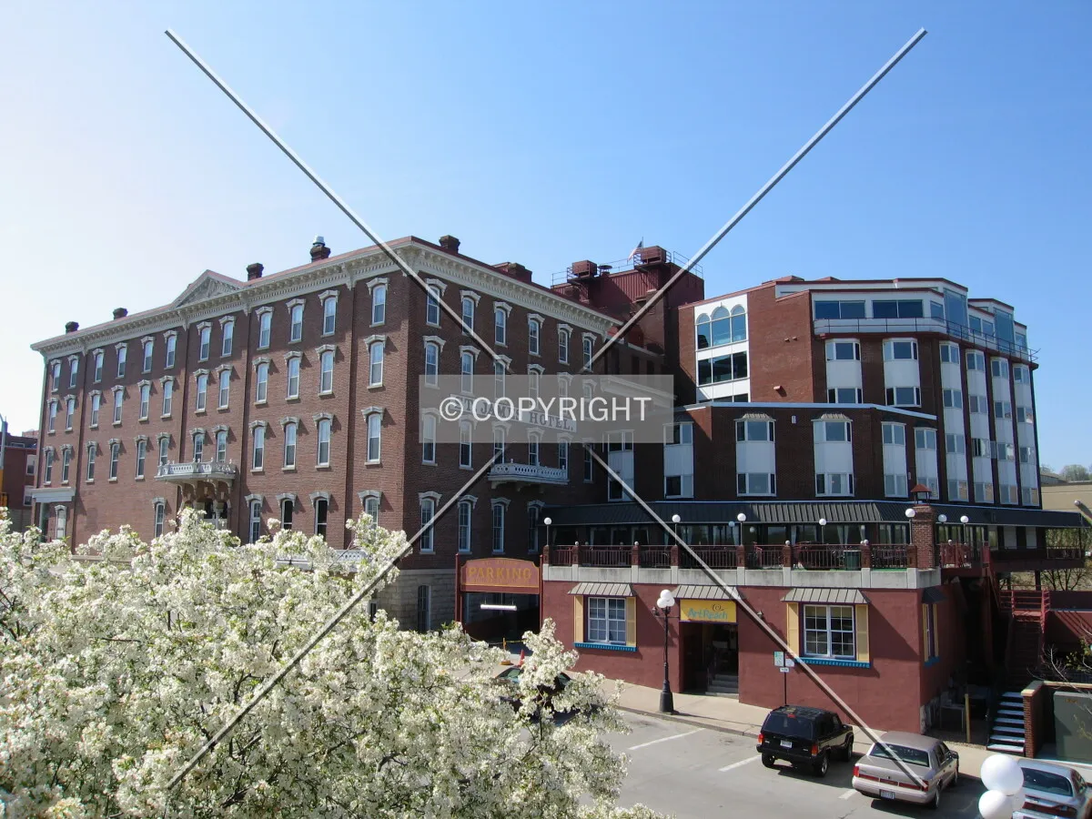 Rear of hotel showing addition