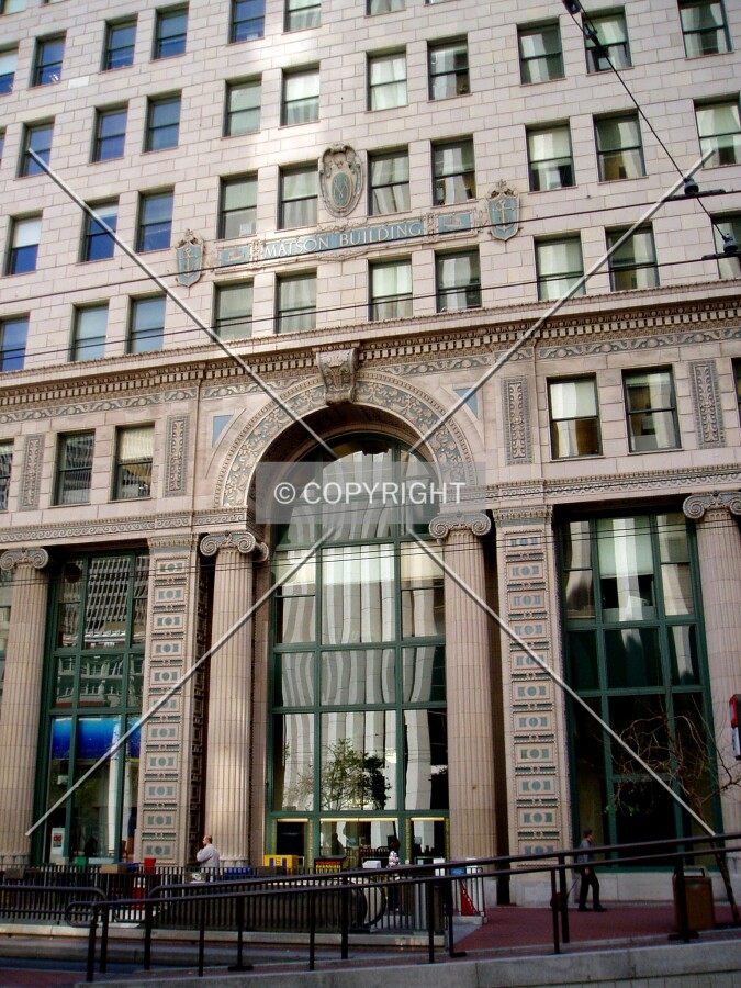 Market Street entrance to the Matson Building, and the lower floors