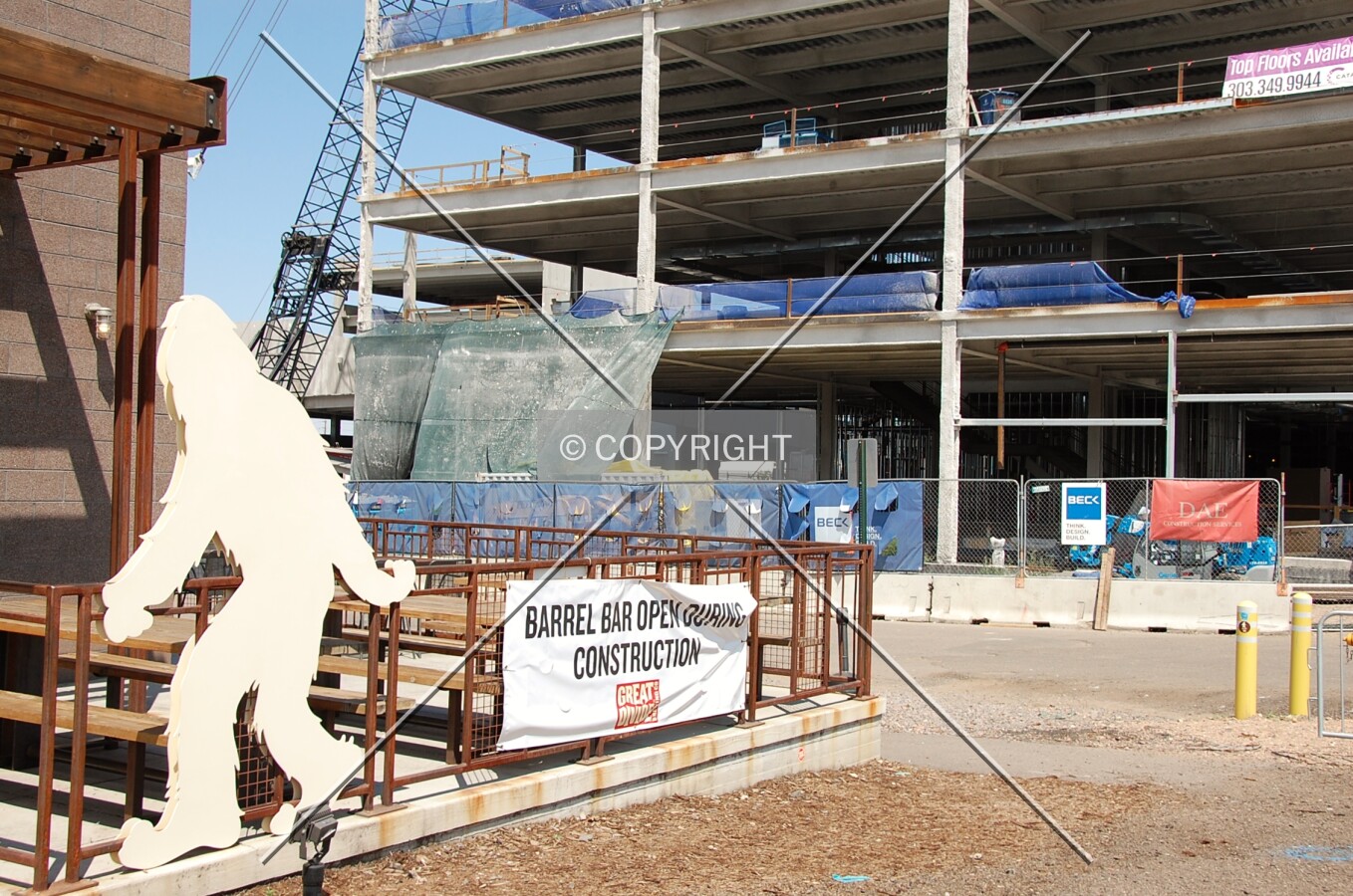 Looking north