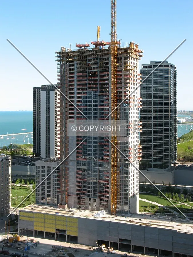 View to the southeast from the 29th floor of the Sheraton Chicago & Towers