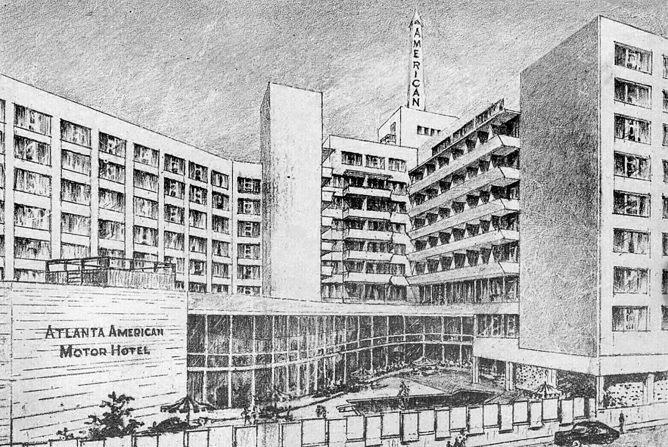 Vintage view from the southwest