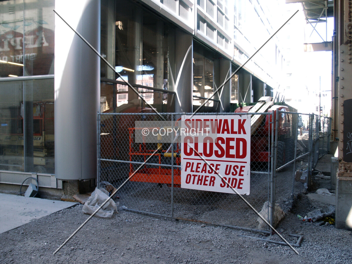 Sidewalk along Lake Street