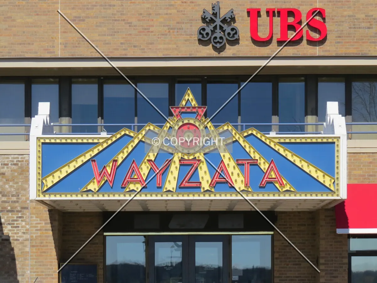 The namesake marquee, preserved