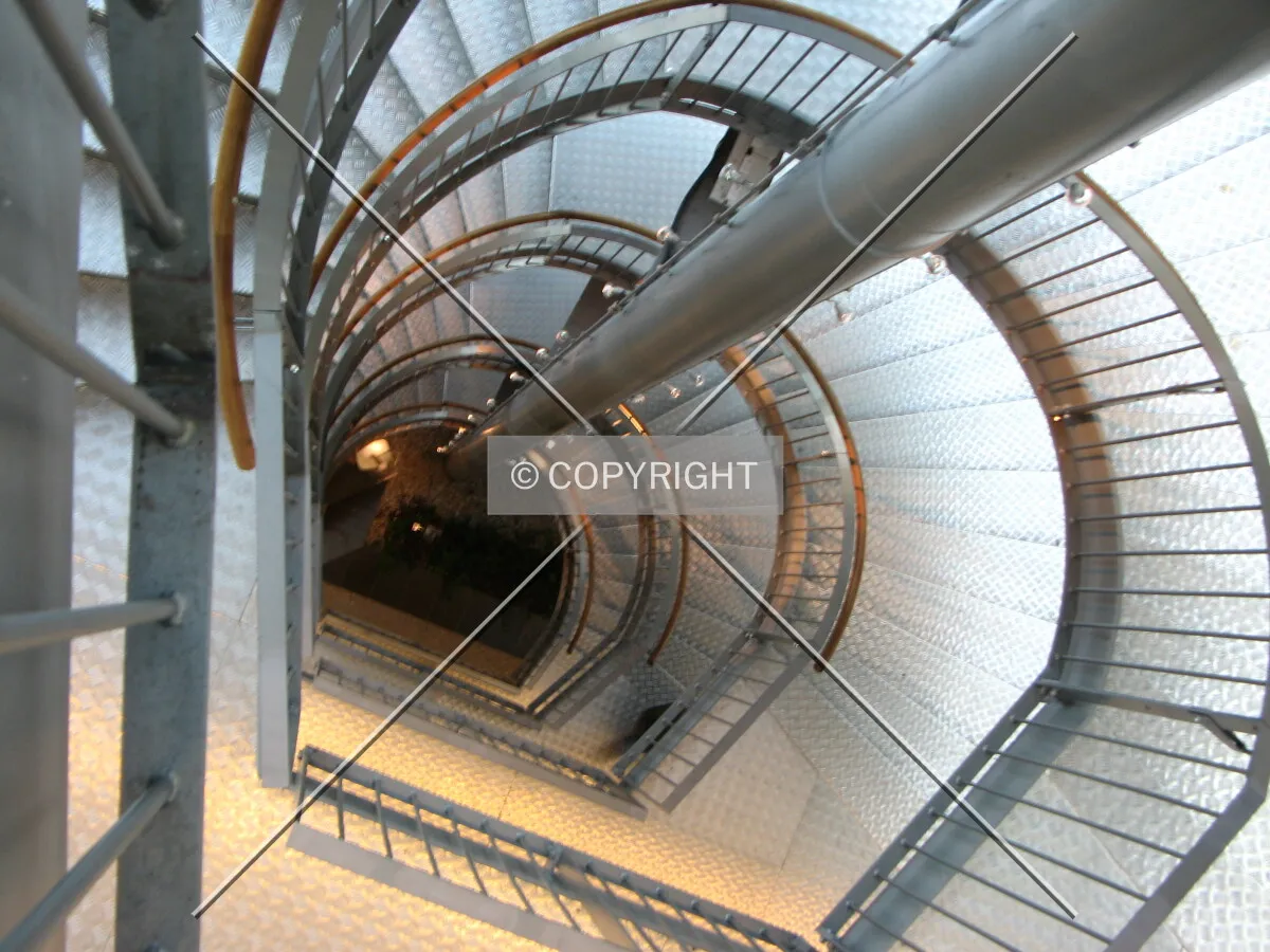 Looking down the main staircase