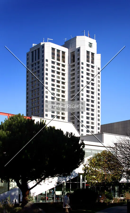 Top of the building from the northwest