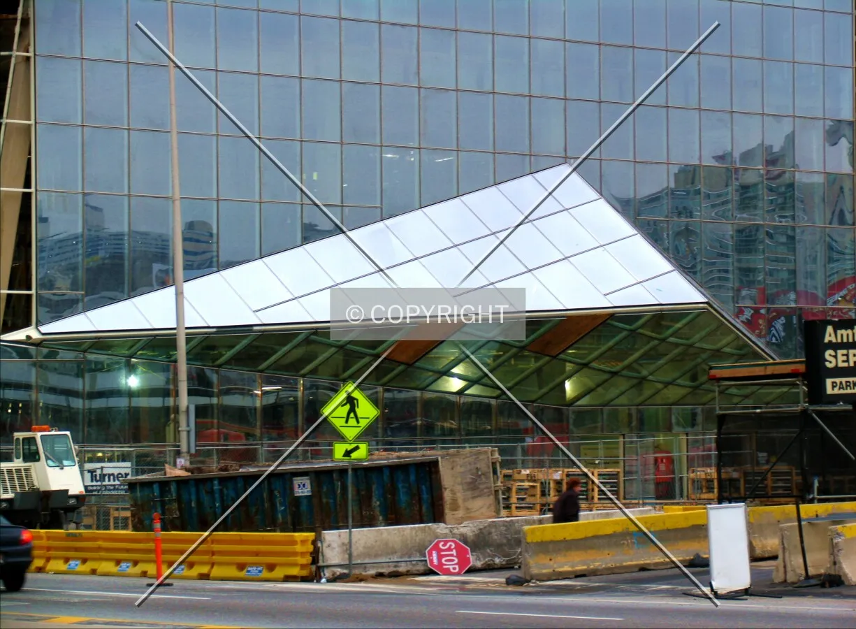East entrance area from the southeast on Arch Street