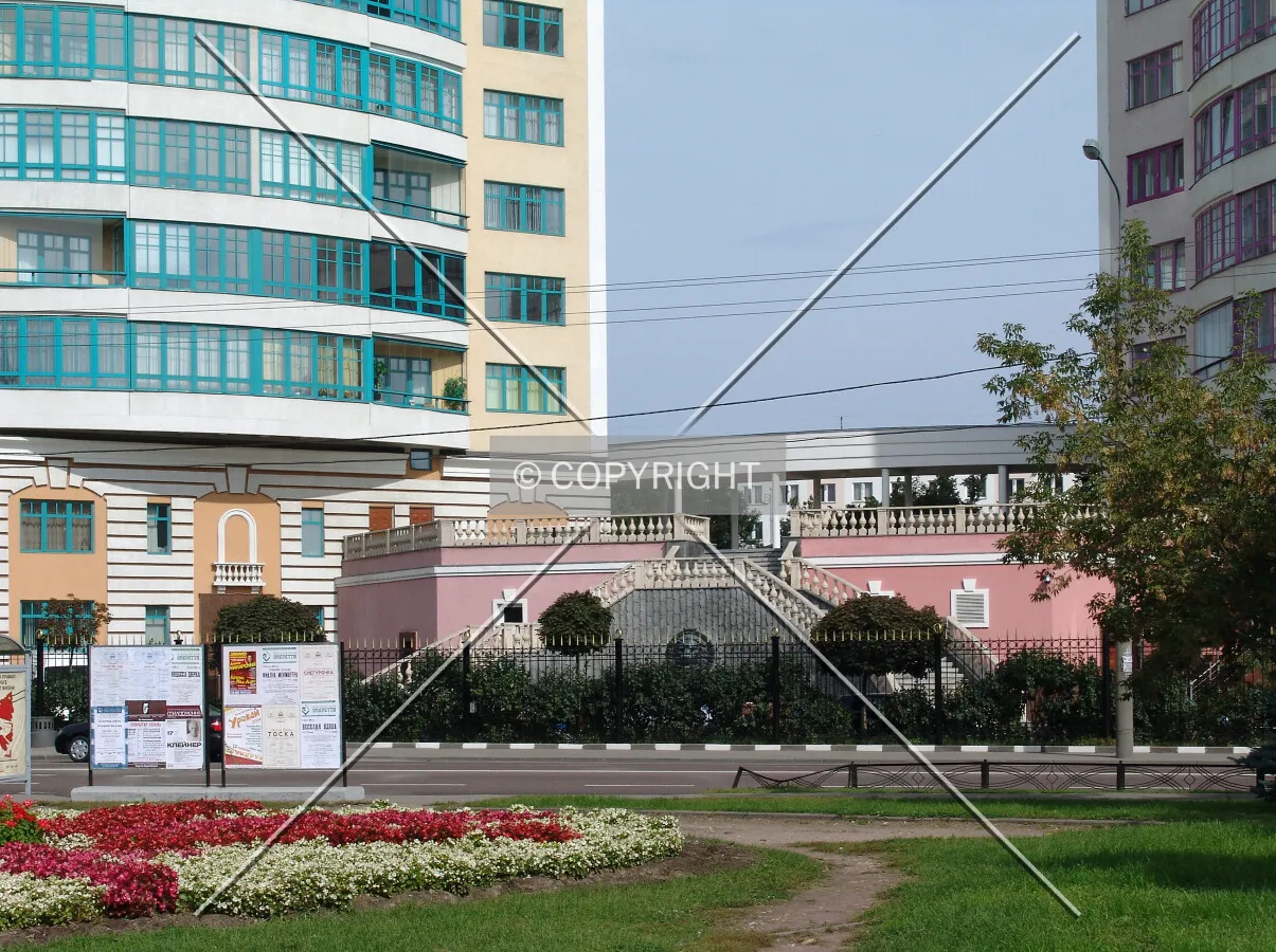 View from across Marshala Biryuzova Street