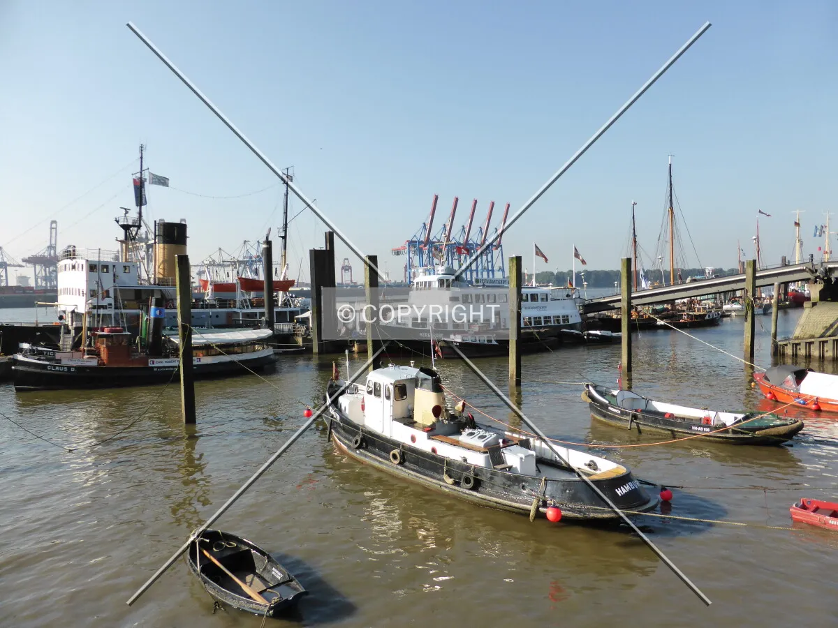 Hamburg harbor at Neumühlen