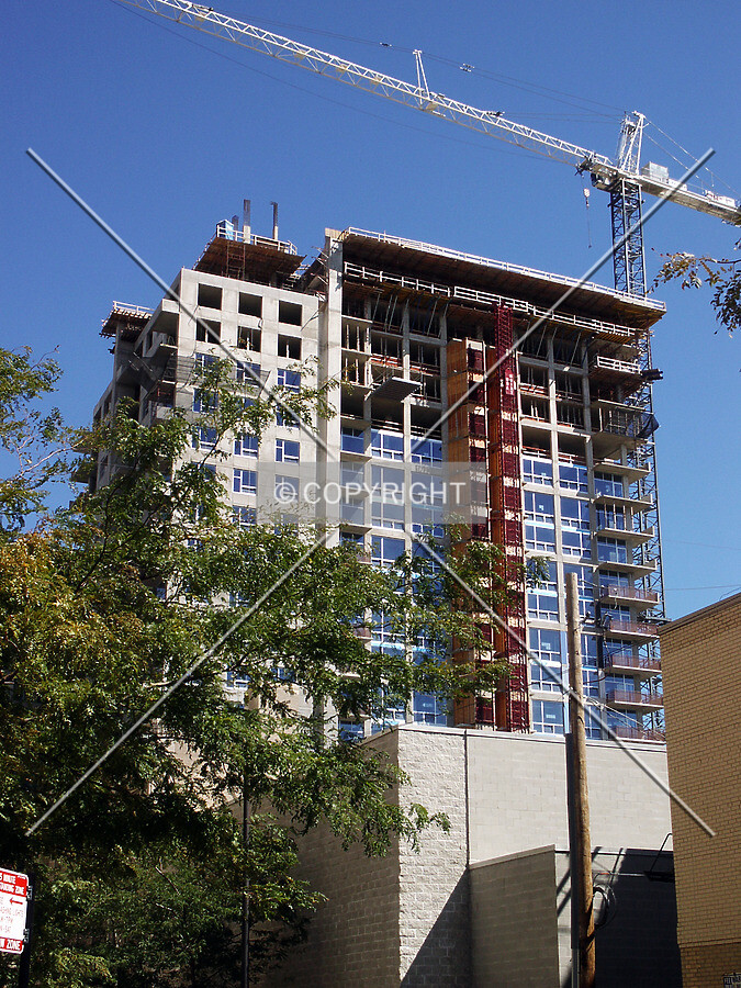 Looking east on 13th Street