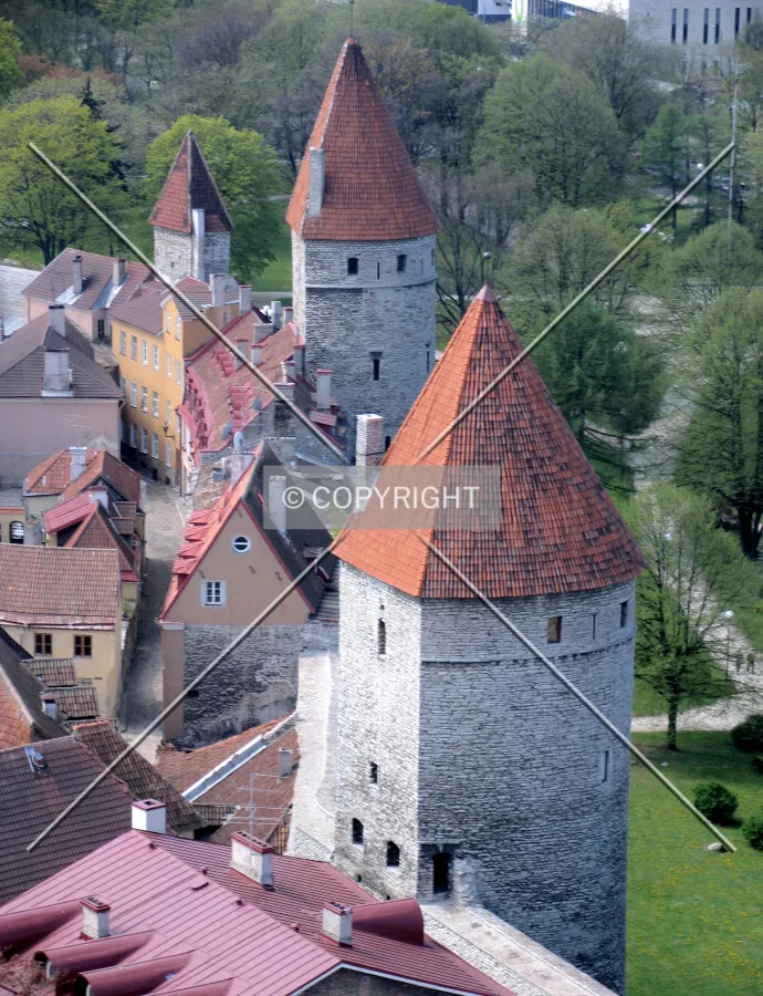 Town wall towers