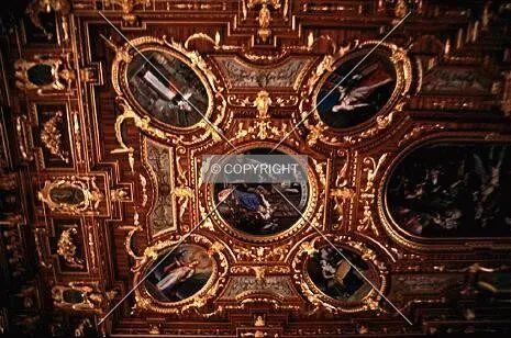 Goldener Saal - Restored coffered ceiling