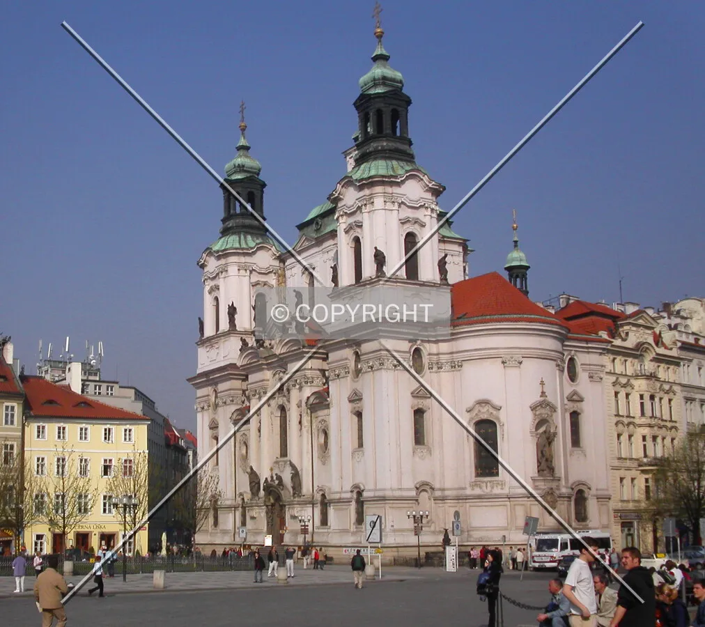 The church as seen from the Old Town square