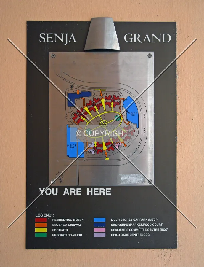 Map displayed in the car park
