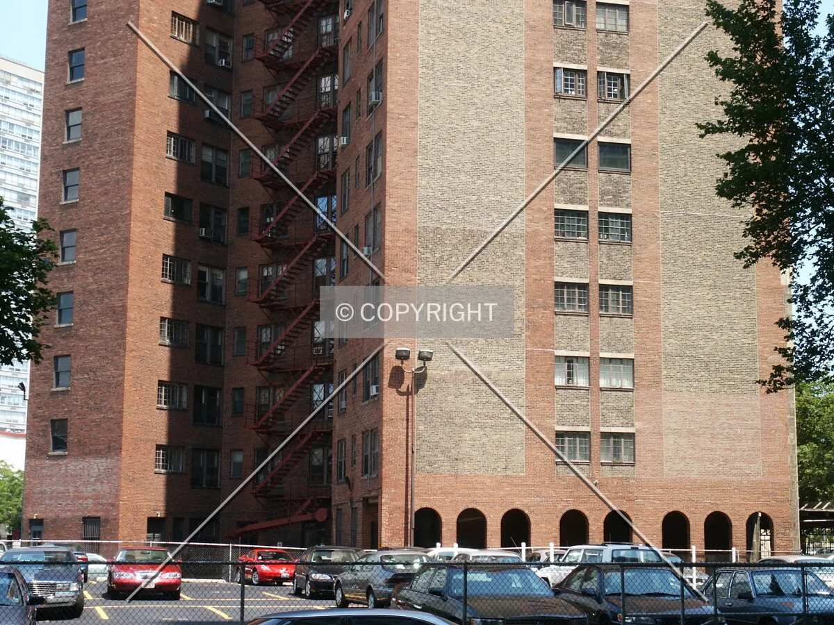 View of the base from 50th Street looking north