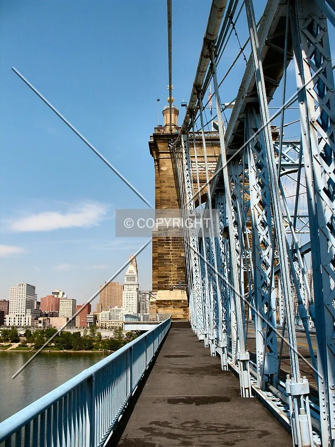 View toward Cincinnati along the west sidewalk