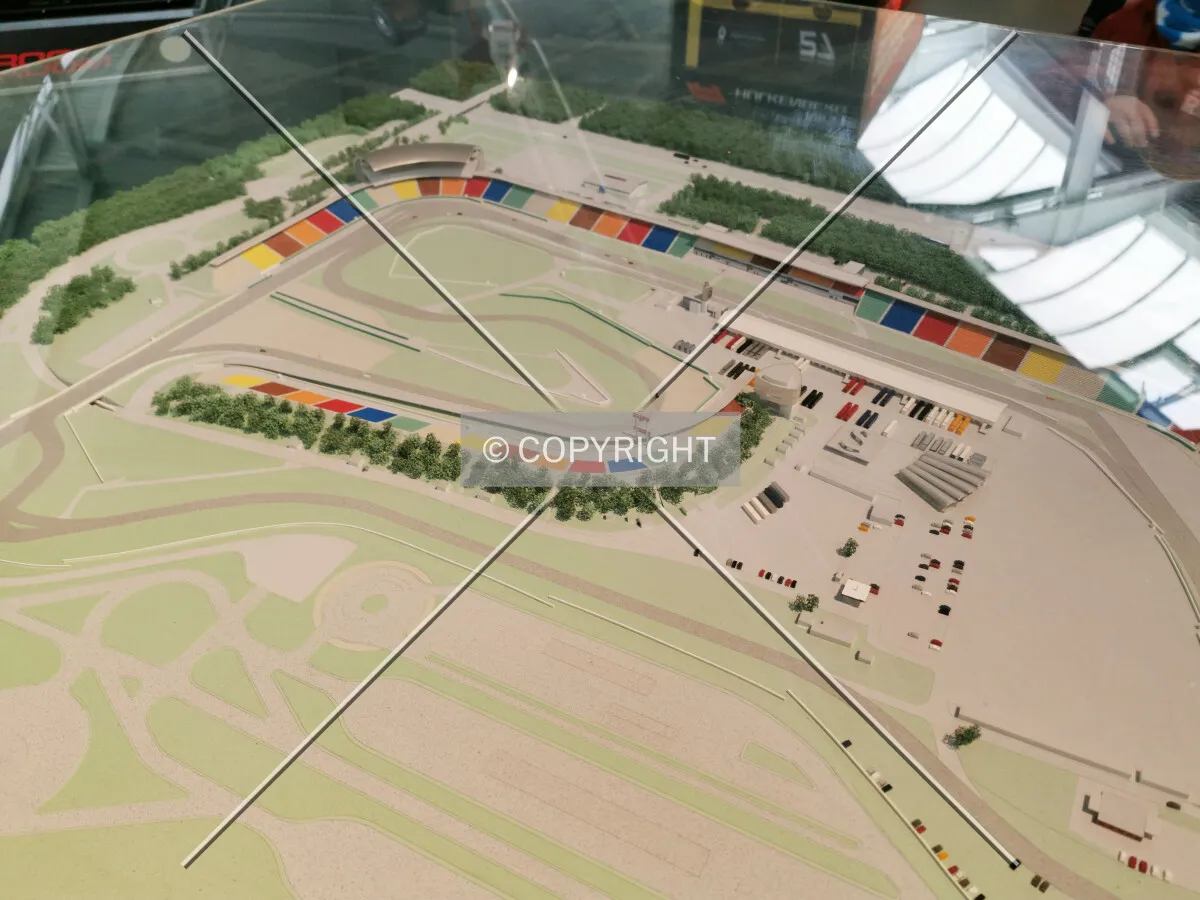 Model of Hockenheimring in the Motor Sport Museum