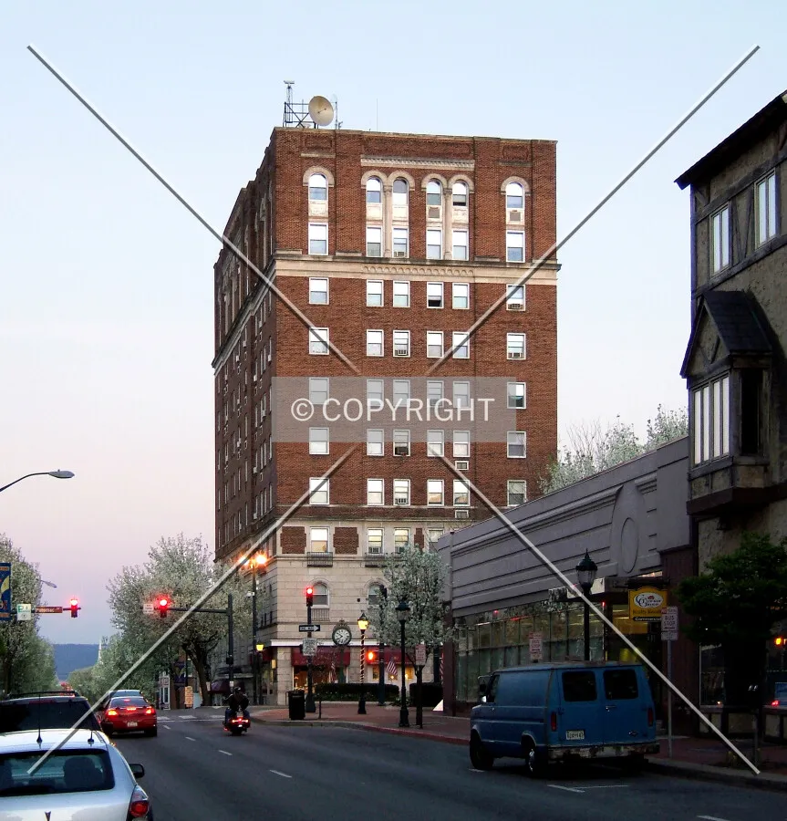 View from the northwest along Washington Street