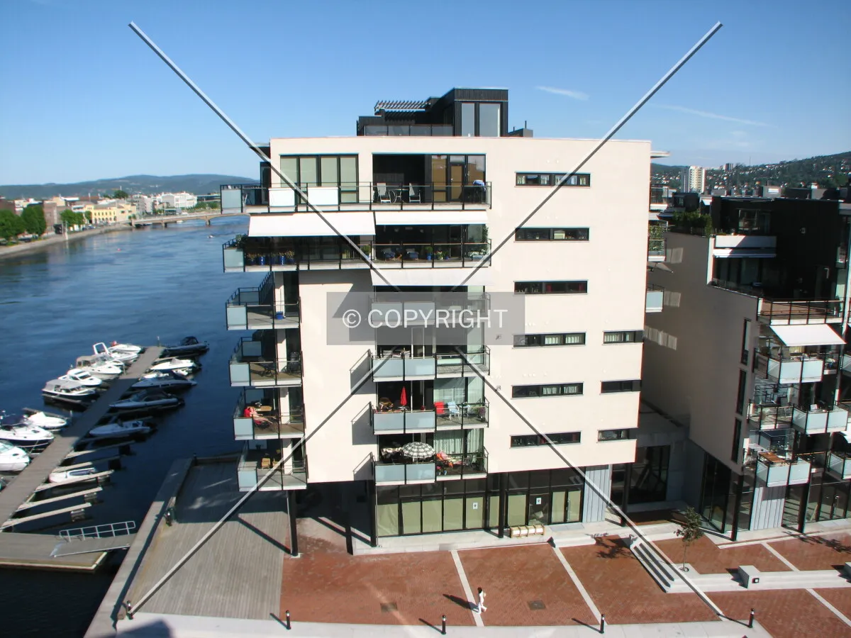 Elevated view from the west