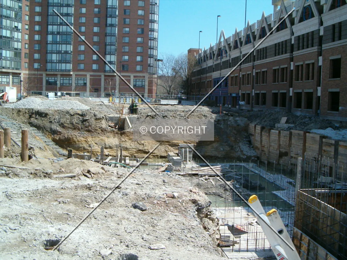 Looking across site from the west