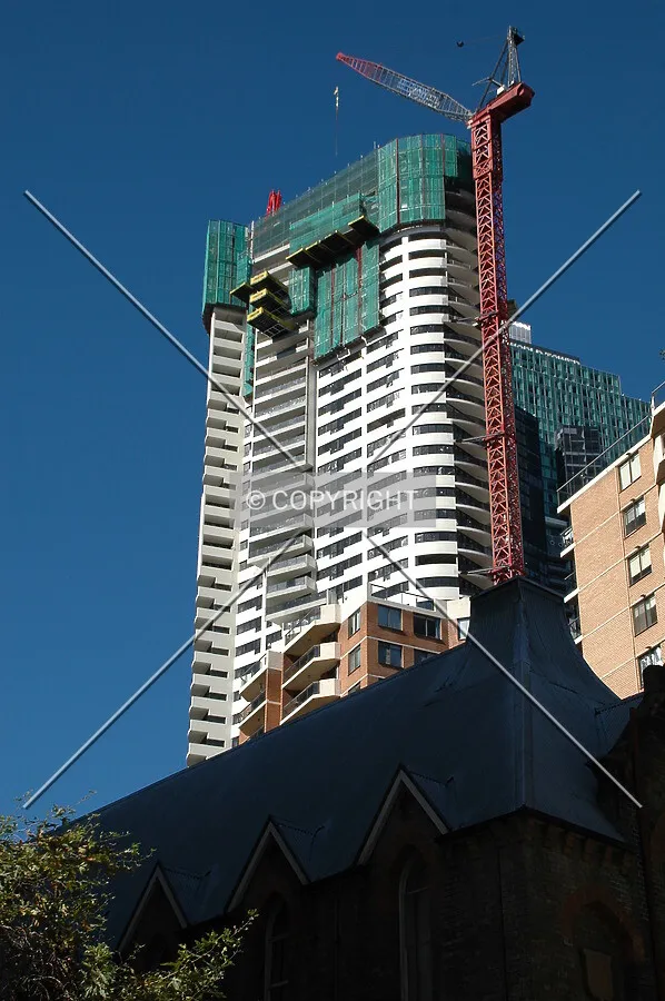 Looking up from Sussex Street