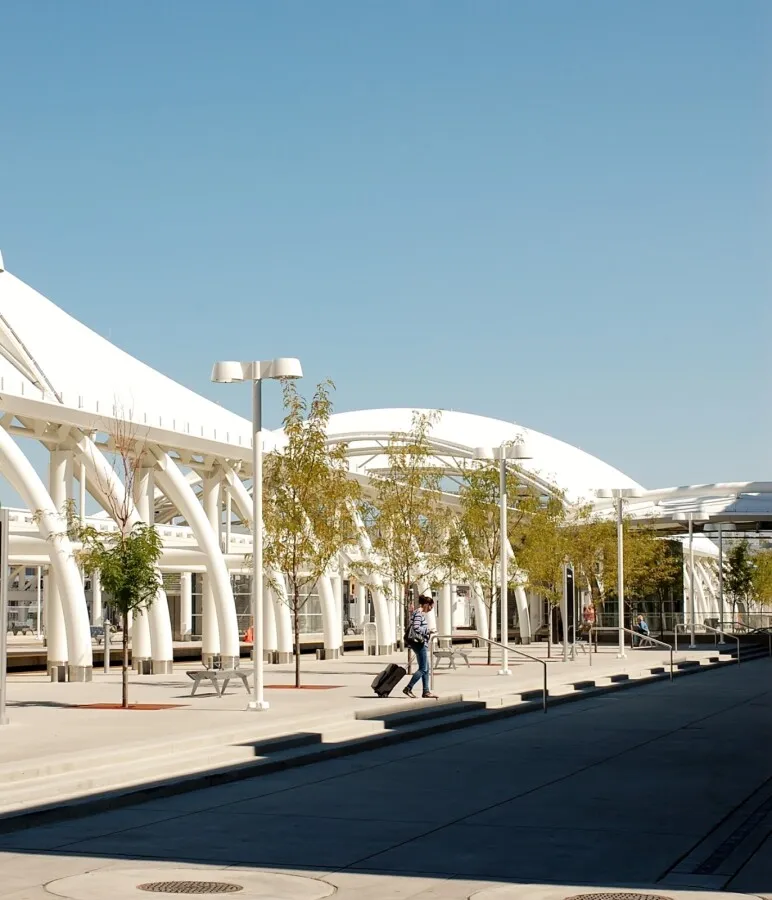 Looking northeast at the Train Hall