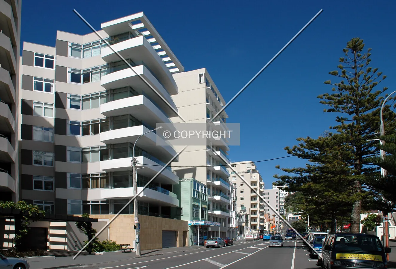 Buildings along Oriental Parade