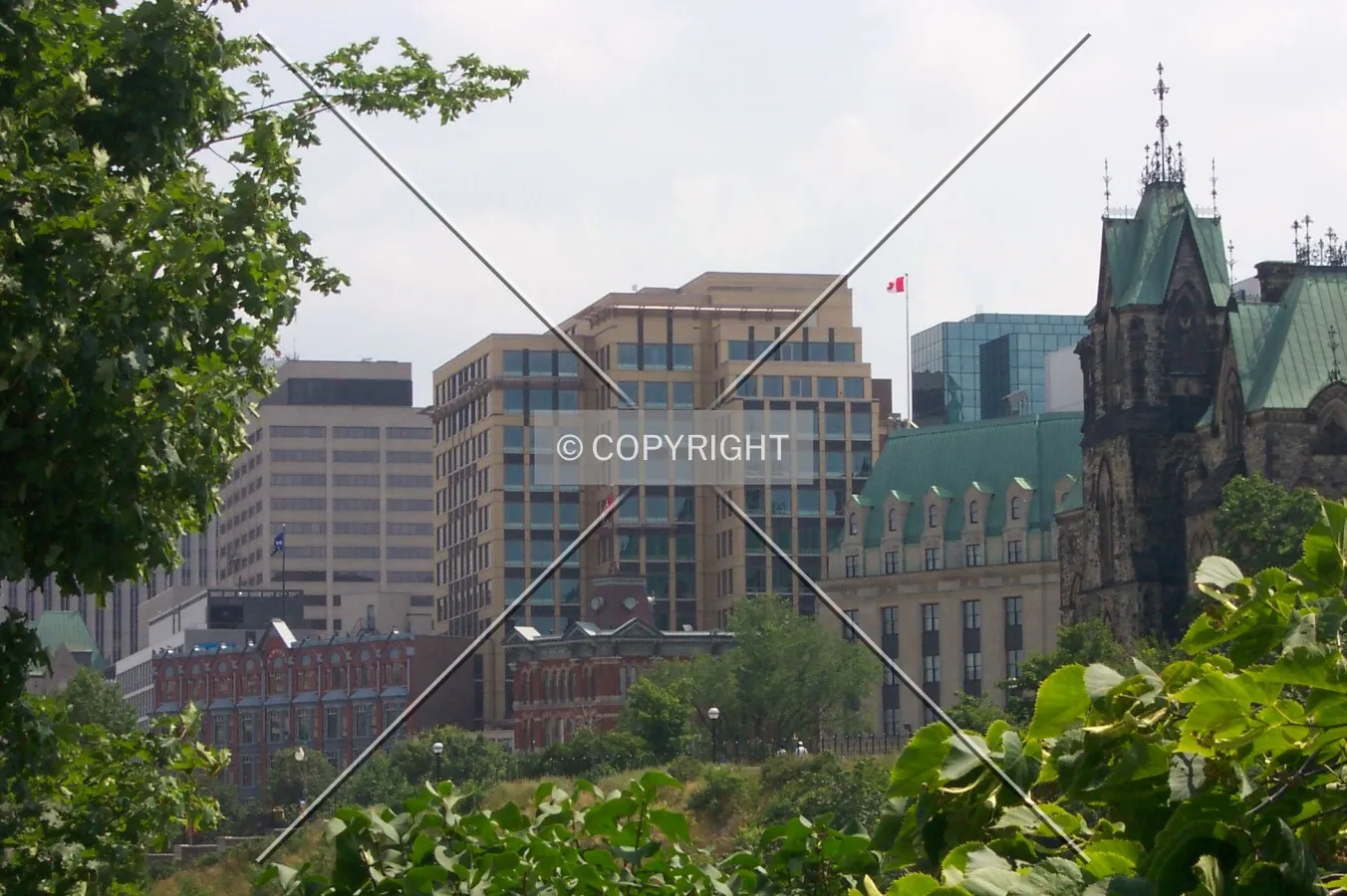 View facing south, as seen from the Rideau Canal Locks