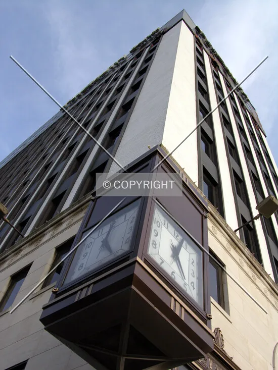Looking up the northwest corner from Noble Street
